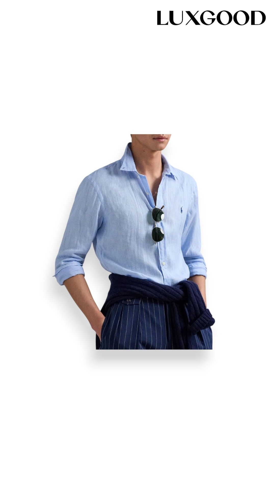 Ralph Lauren - Shirt 100% Linen - Blue