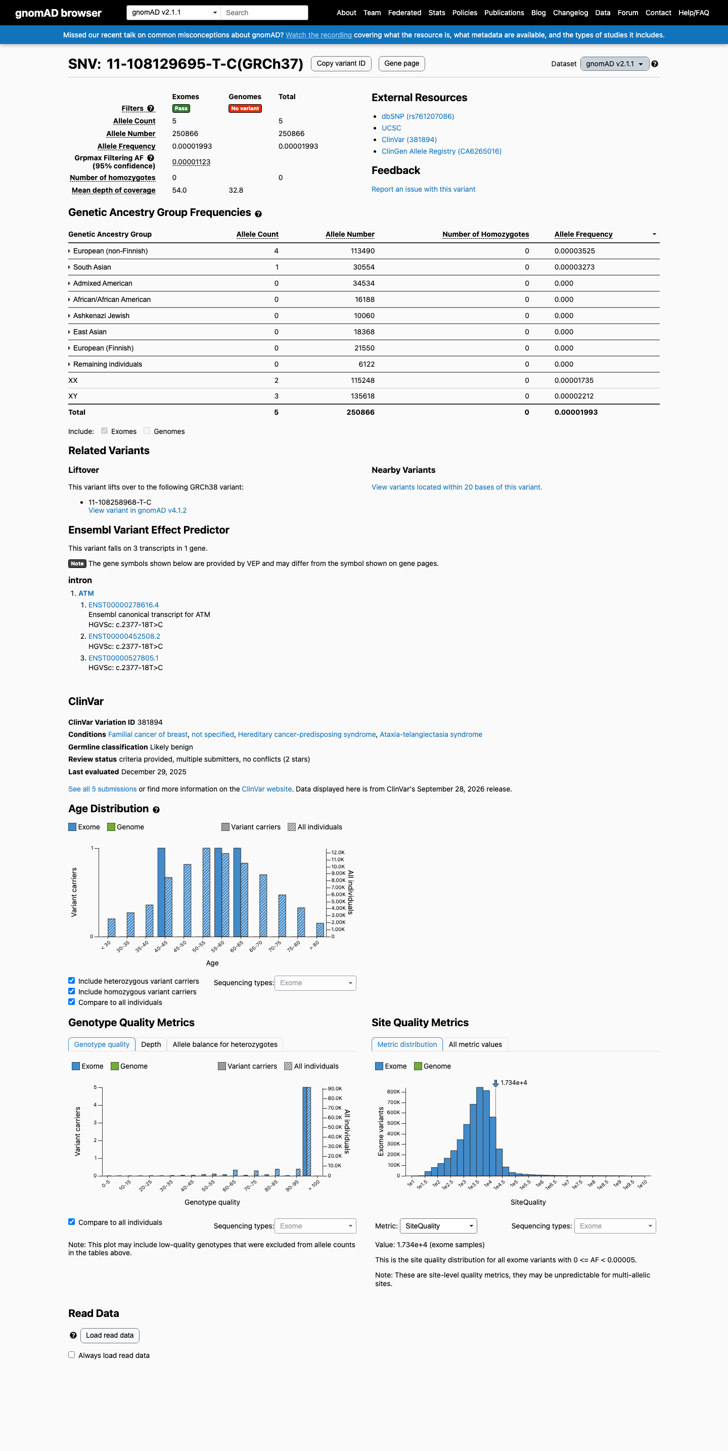 gnomAD v2.1 screenshot
