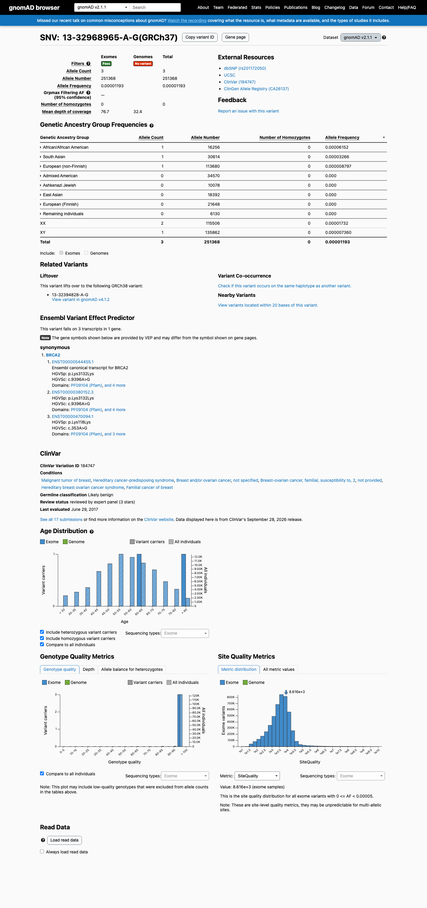 gnomAD v2.1 screenshot
