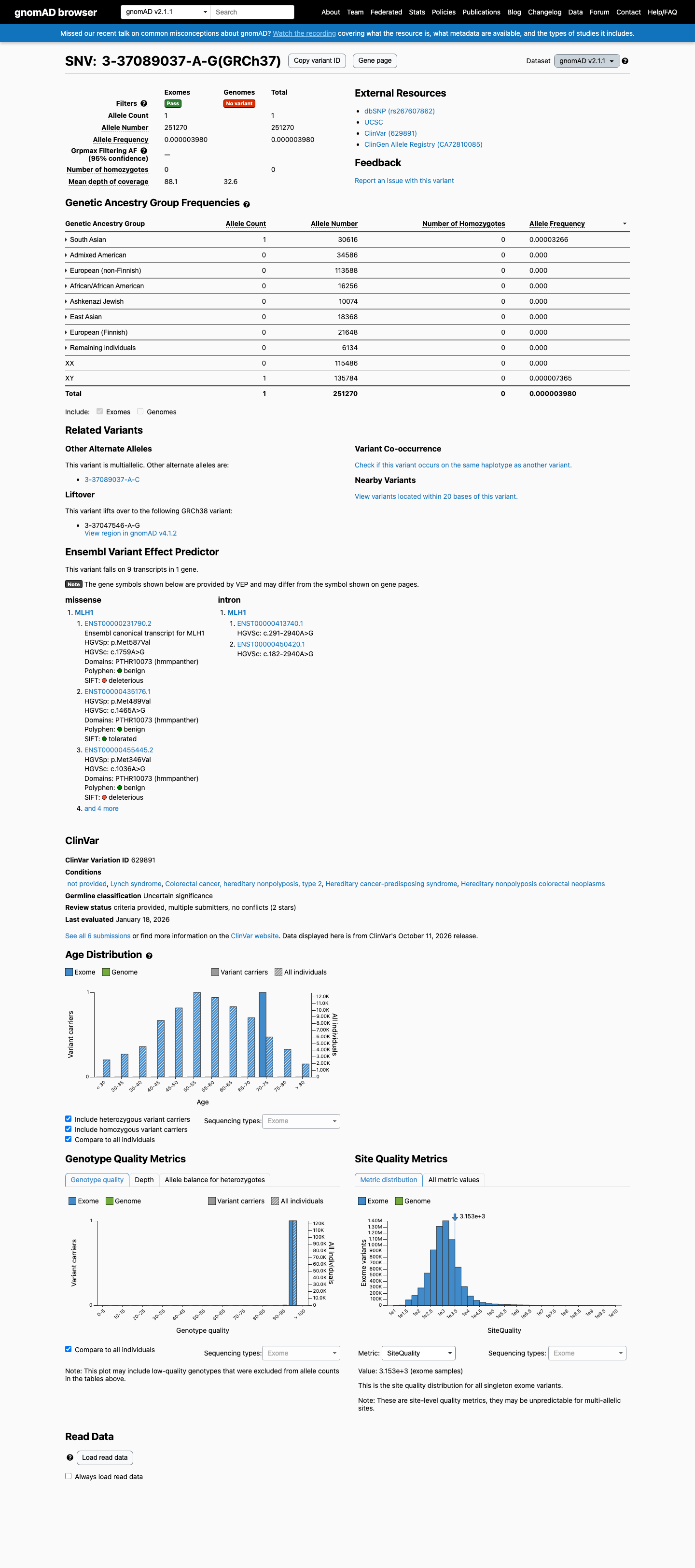 gnomAD v2.1 screenshot