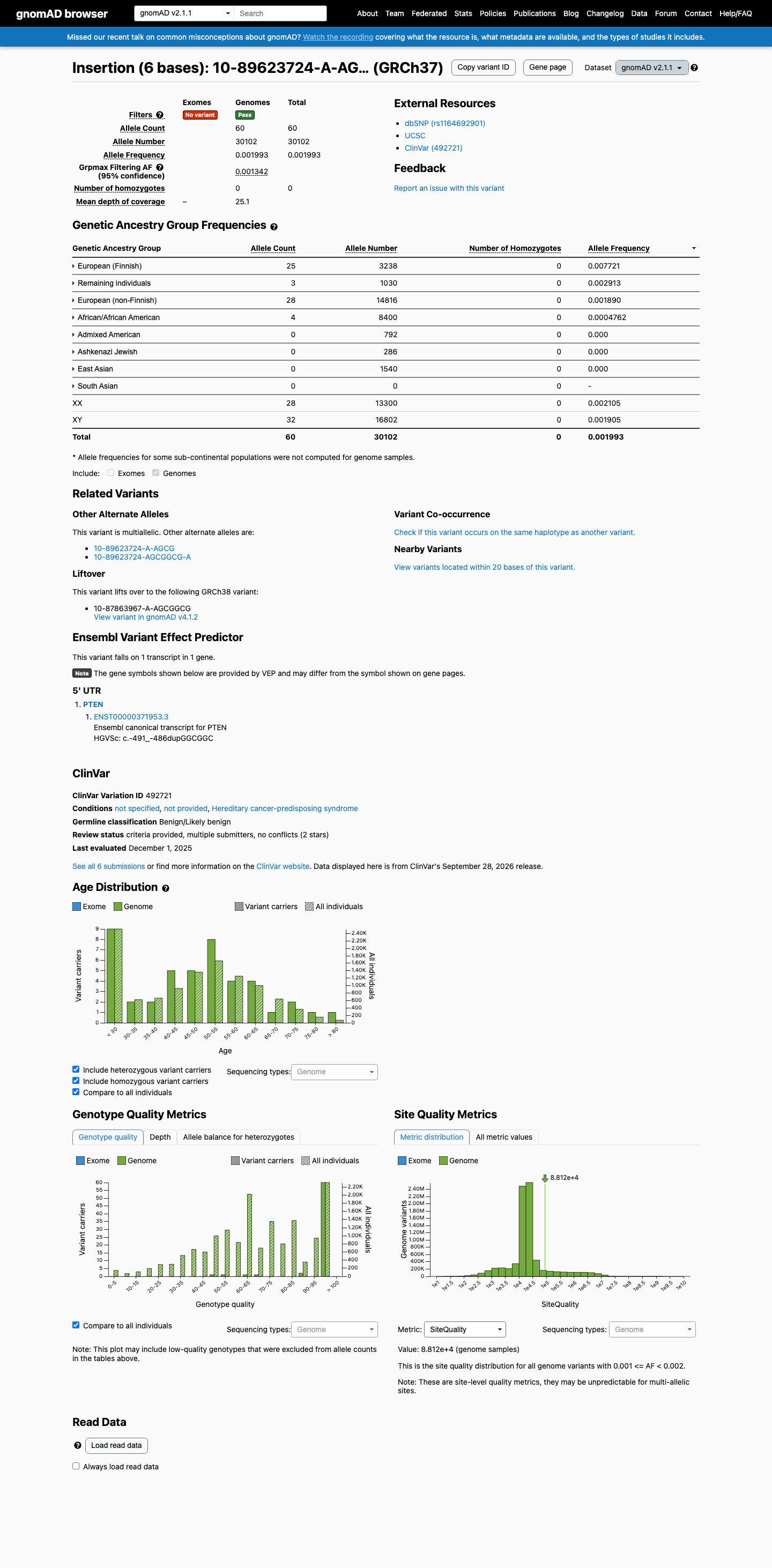 gnomAD v2.1 screenshot