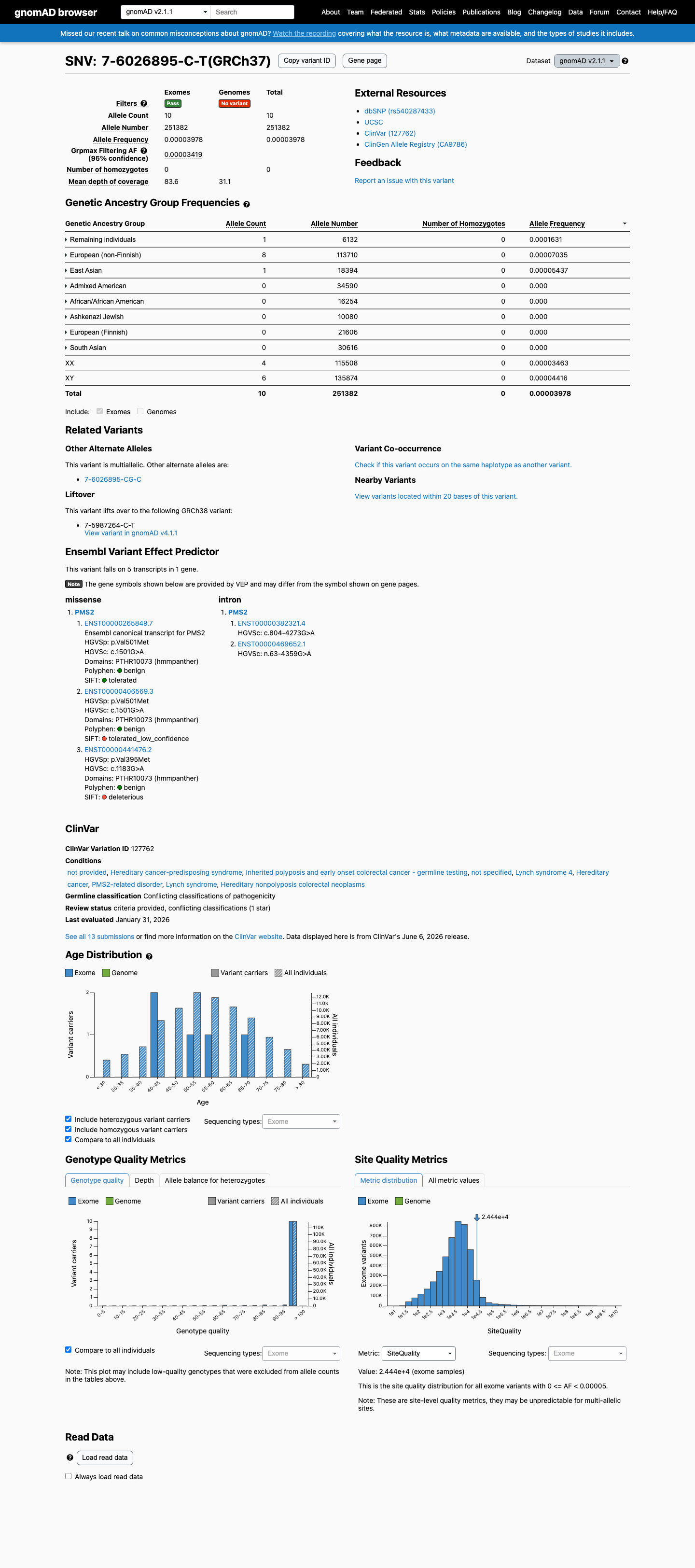 gnomAD v2.1 screenshot