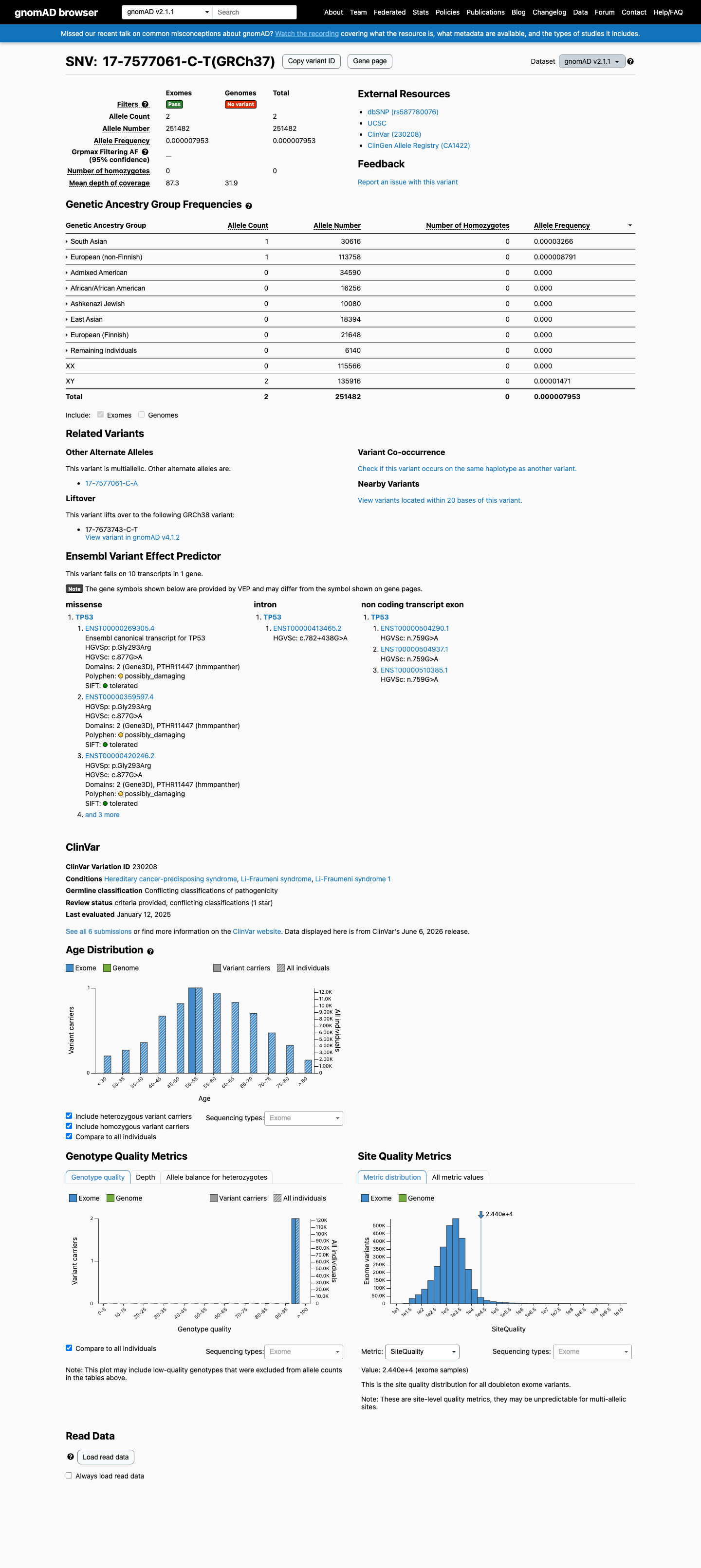 gnomAD v2.1 screenshot