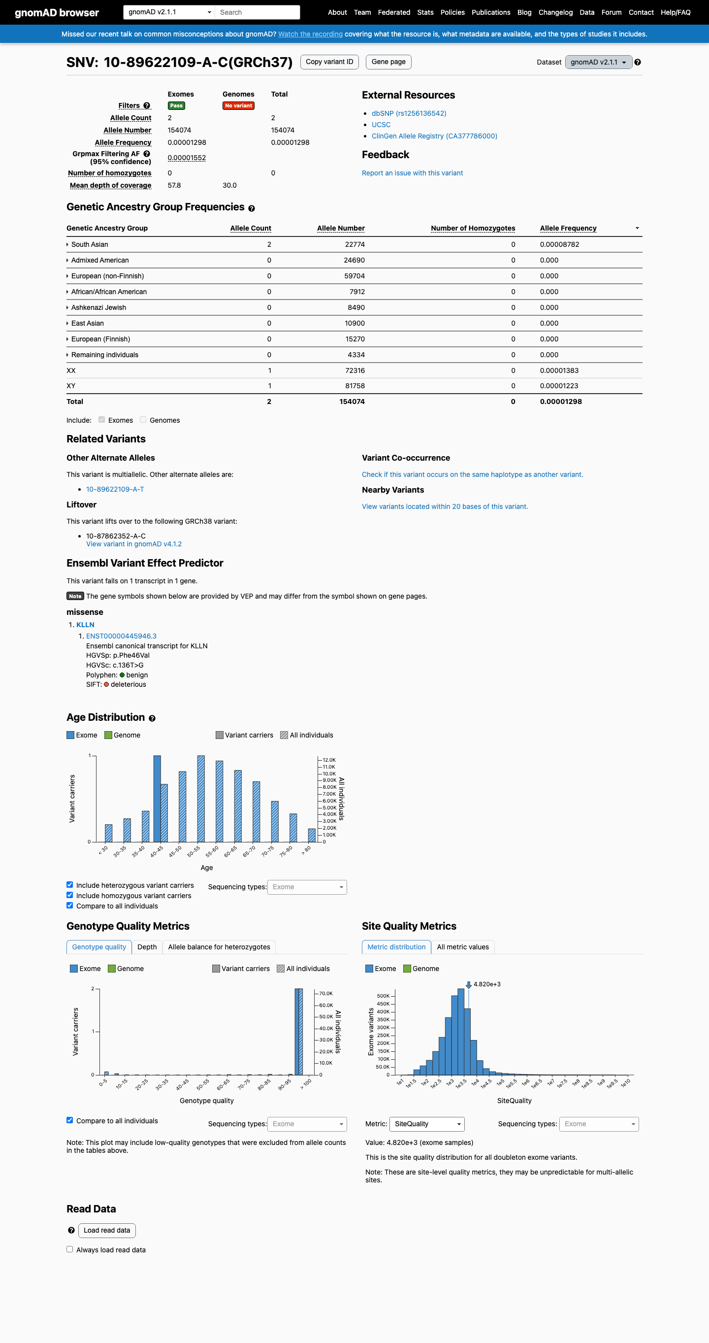 gnomAD v2.1 screenshot
