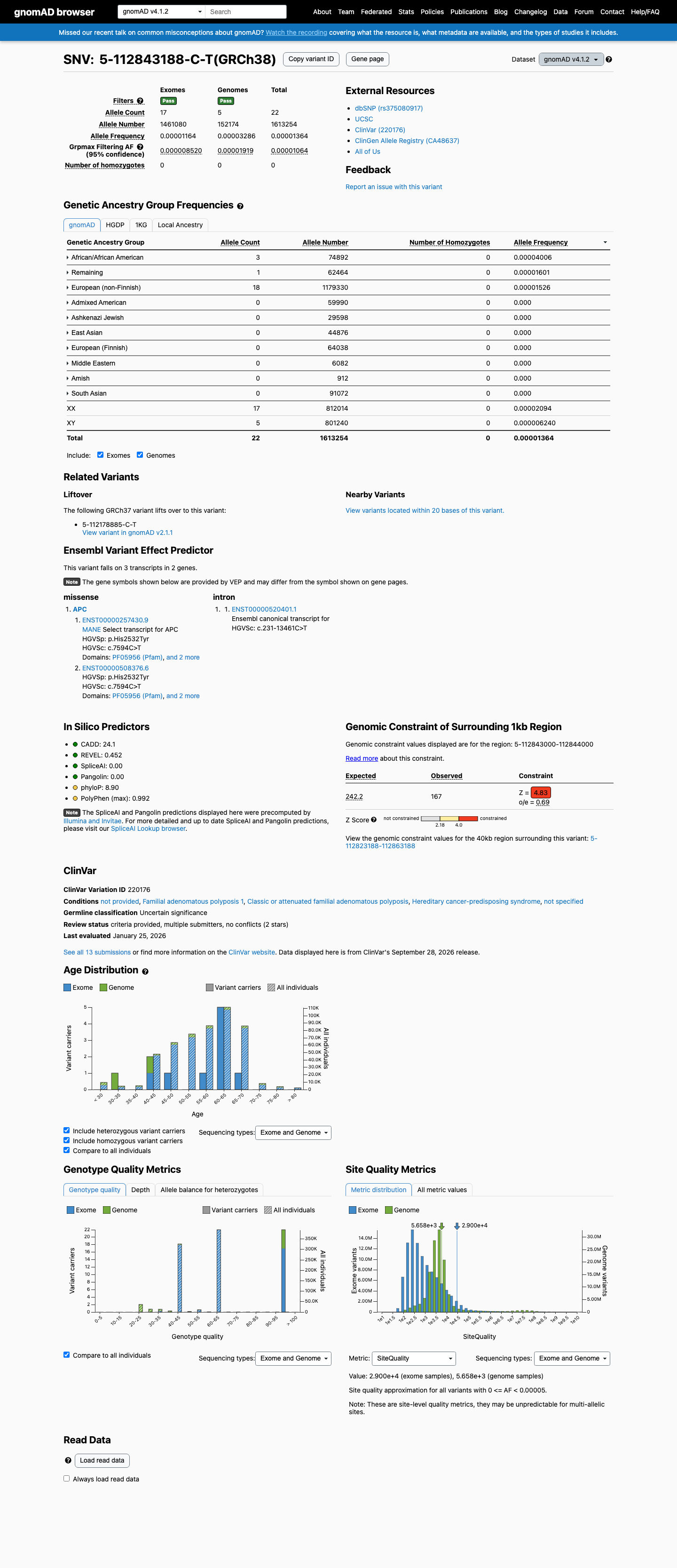 gnomAD v4.1 screenshot