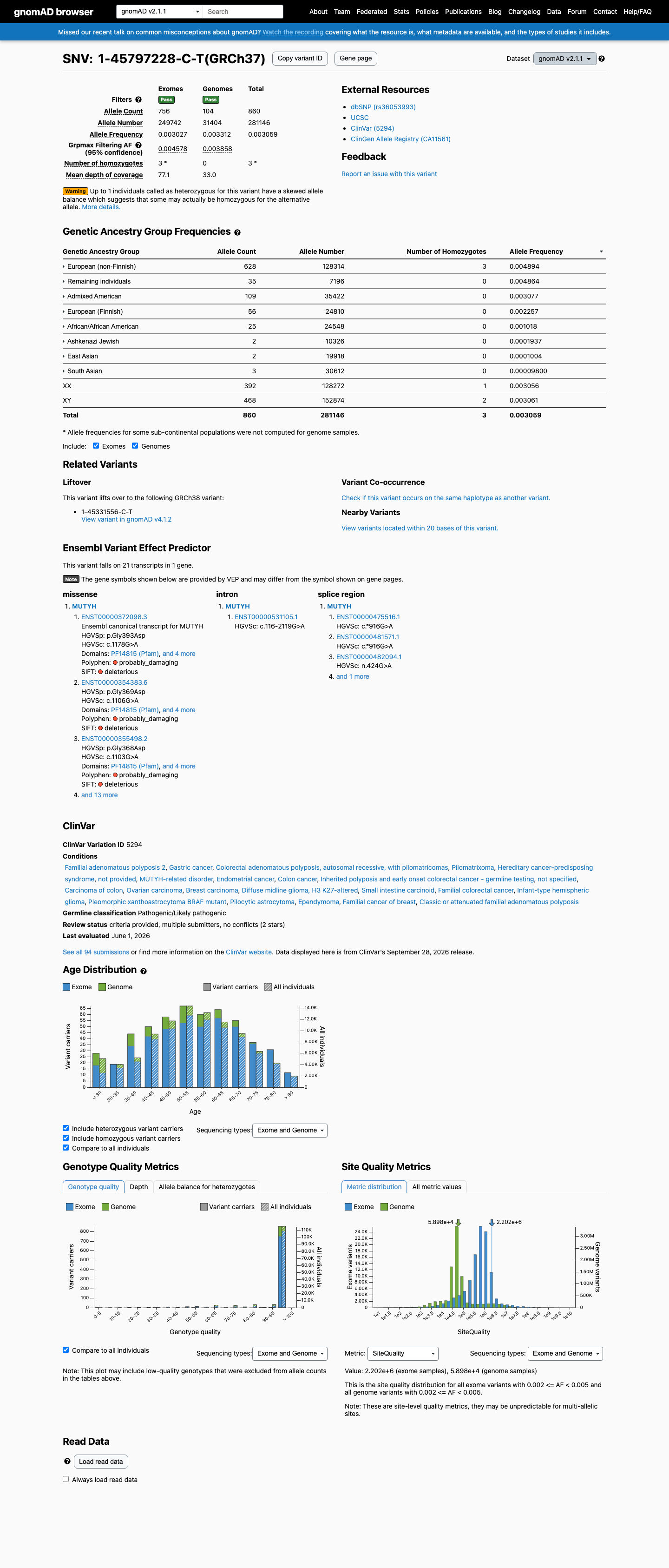 gnomAD v2.1 screenshot