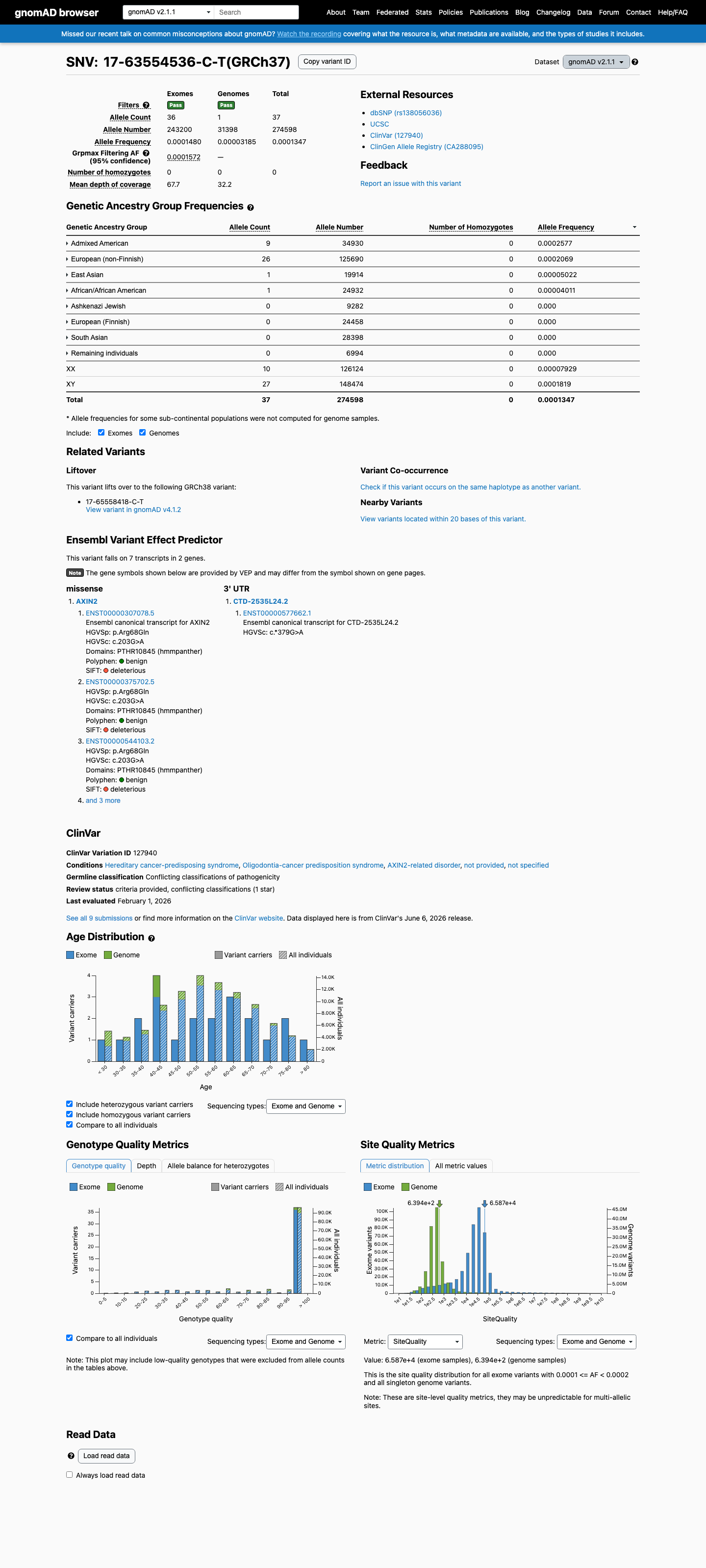 gnomAD v2.1 screenshot