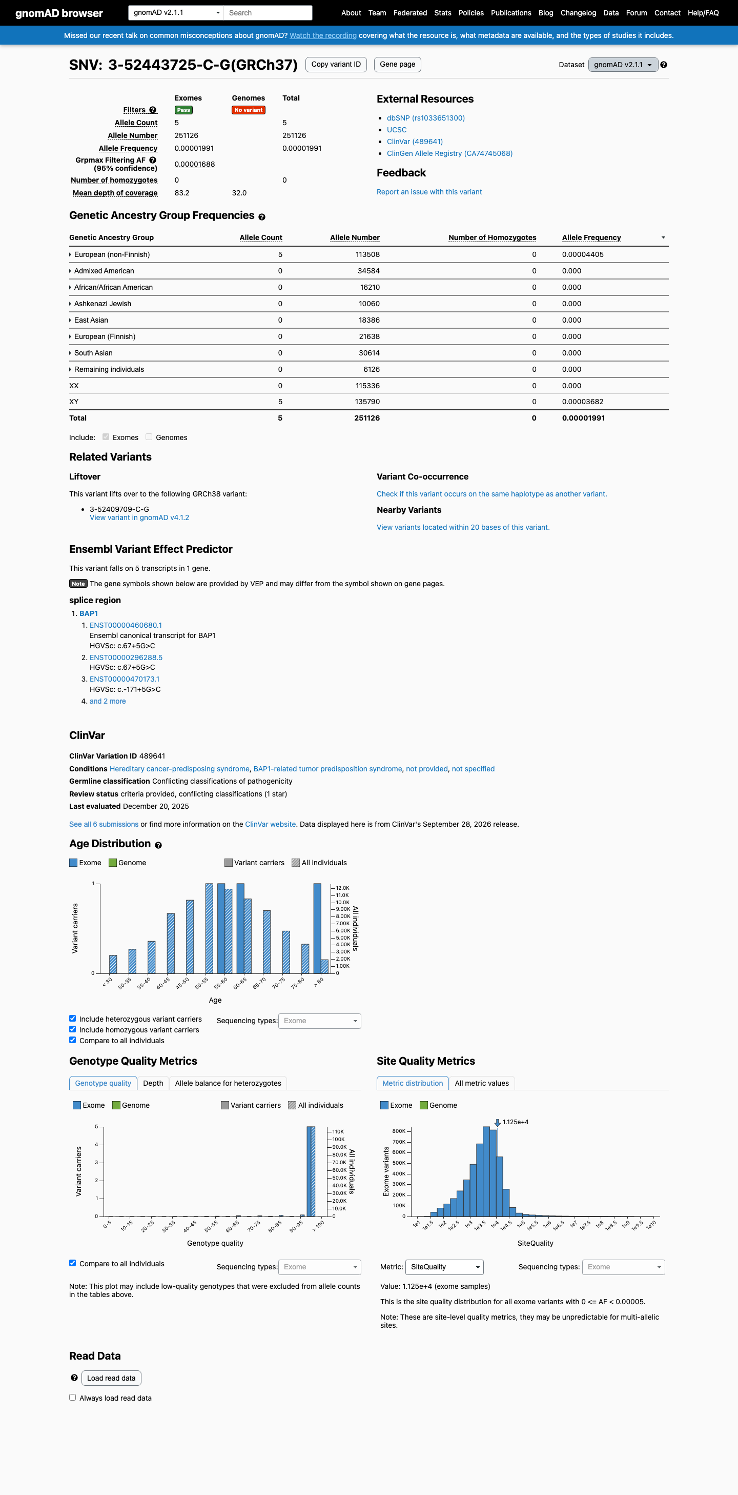gnomAD v2.1 screenshot
