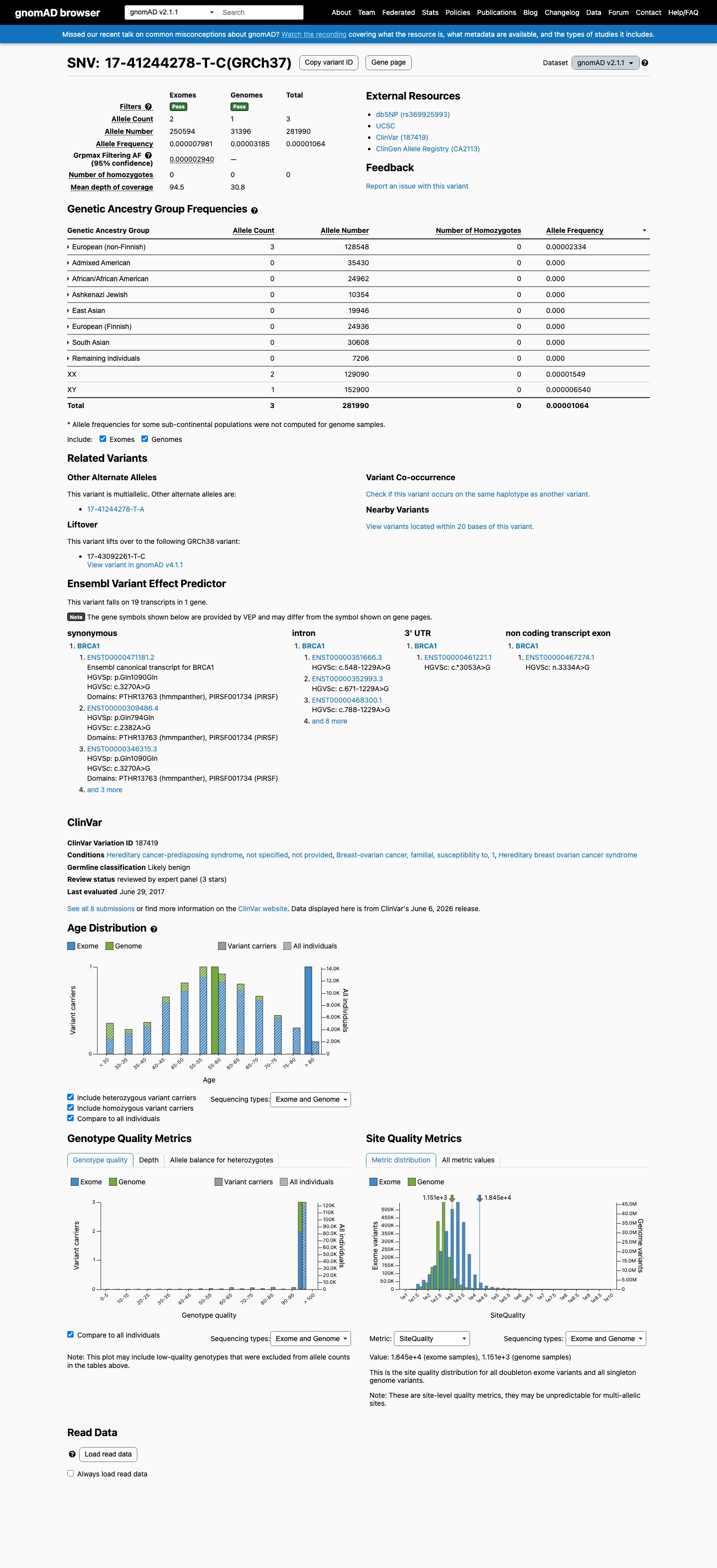 gnomAD v2.1 screenshot