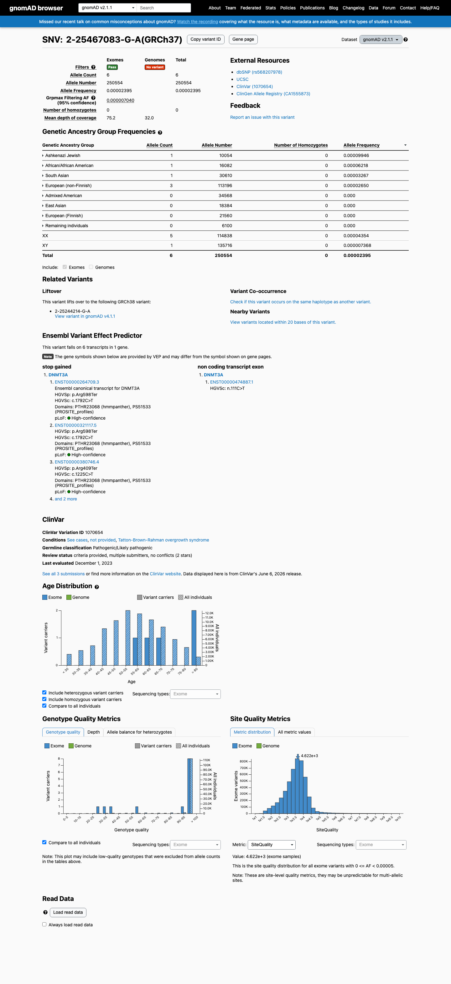 gnomAD v2.1 screenshot