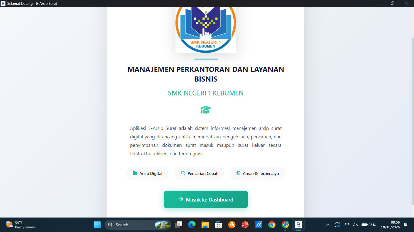 E-Arsip Surat - Aplikasi Desktop Manajemen Arsip Surat (Offline)
