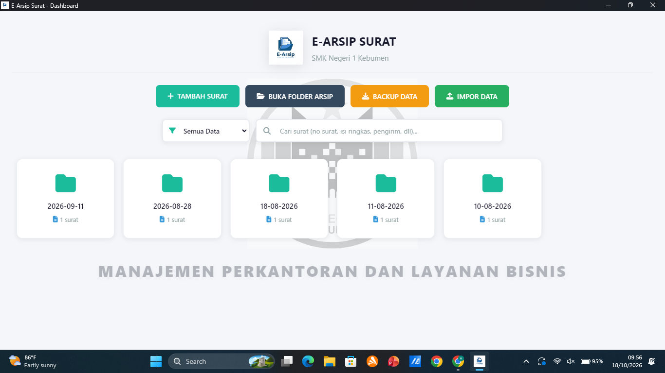 E-Arsip Surat - Aplikasi Desktop Manajemen Arsip Surat (Offline) screenshot 5