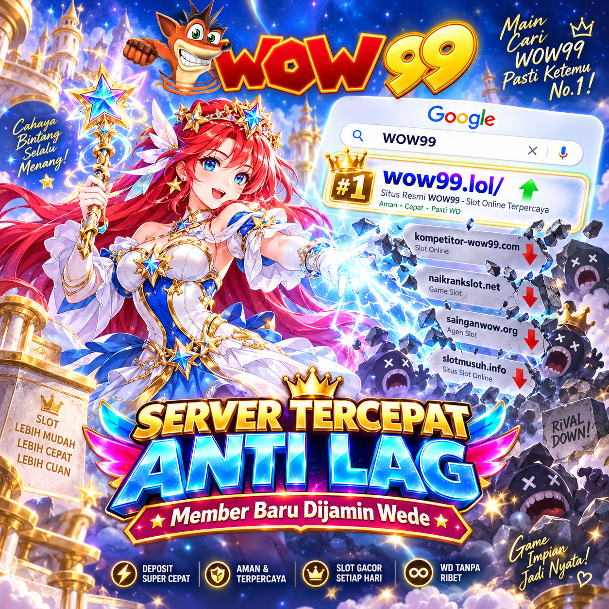 WOW99 : Performa Terbaru Dengan Server Game Online Paling Cepat Anti Lag