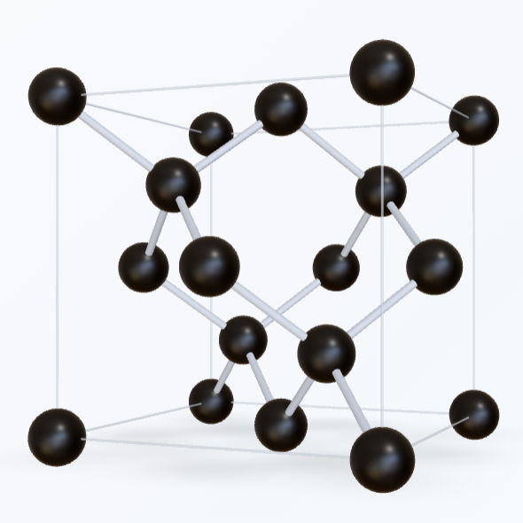 Diamond crystal structure