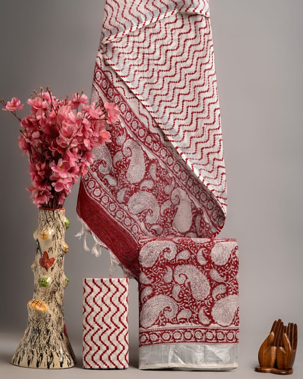 Linen Dupatta Cotton Suit (BG60)