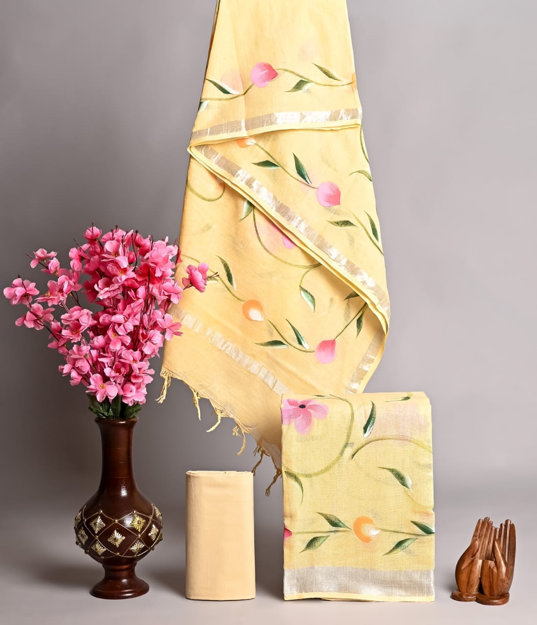 Linen Dupatta Cotton Suit (BG62)