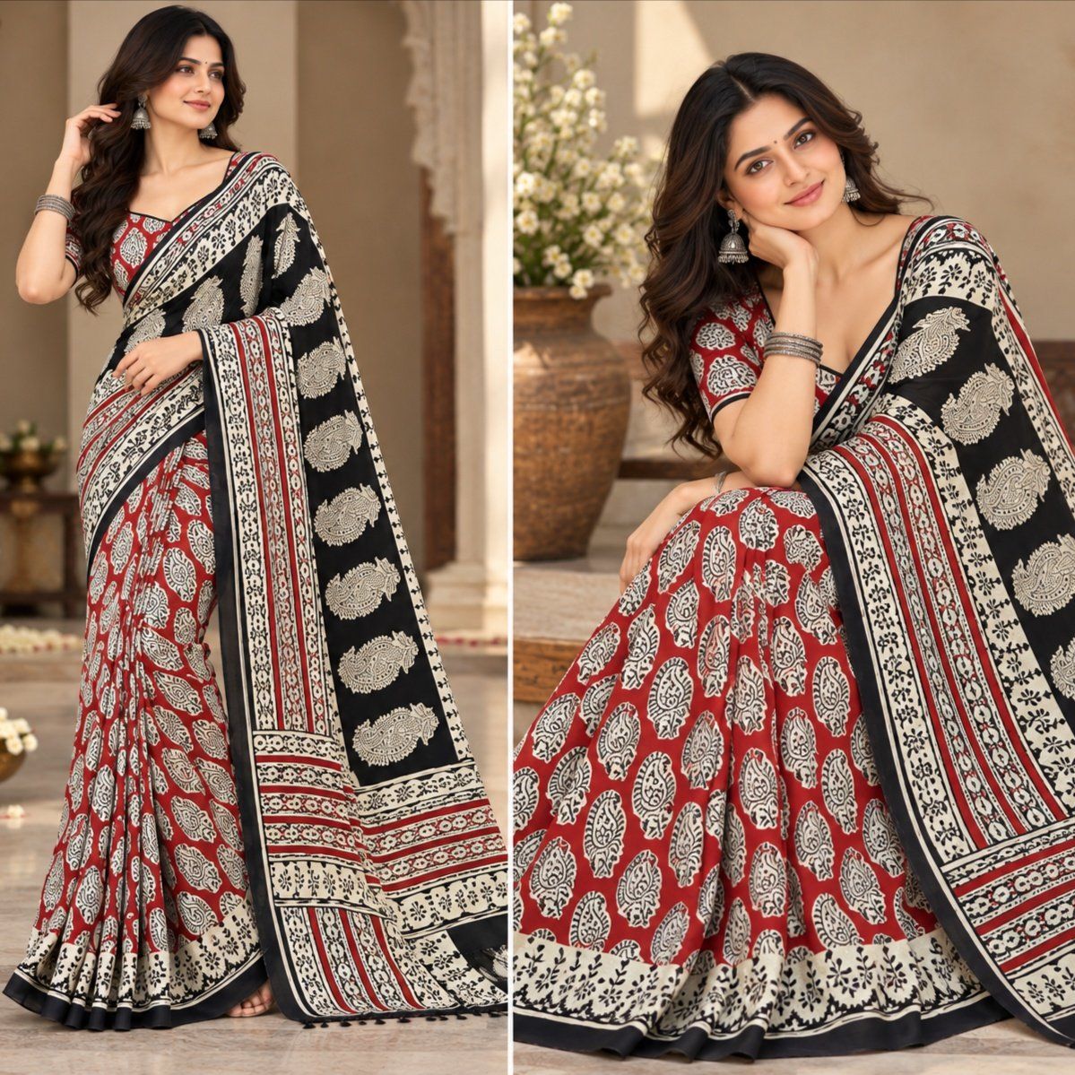 Model Silk Saree - Photo 1