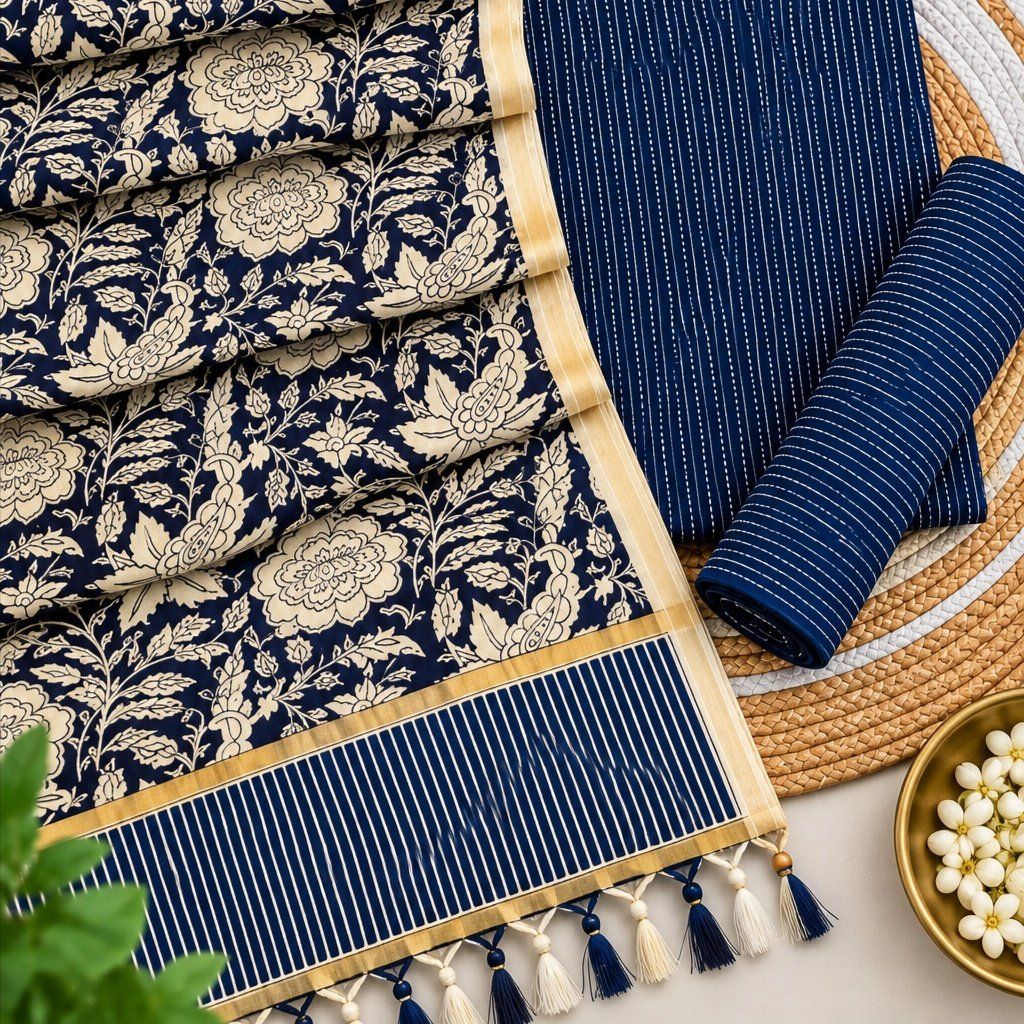 ✨ Kantha Cotton Suit - Photo 1