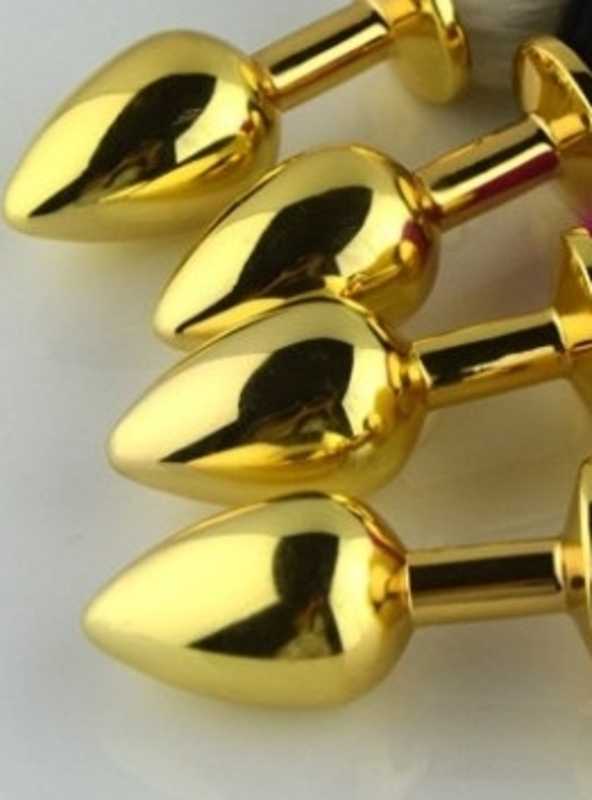 Rabbit Tail Gold Butt Plug Bdstyle Anal Sex Toys 