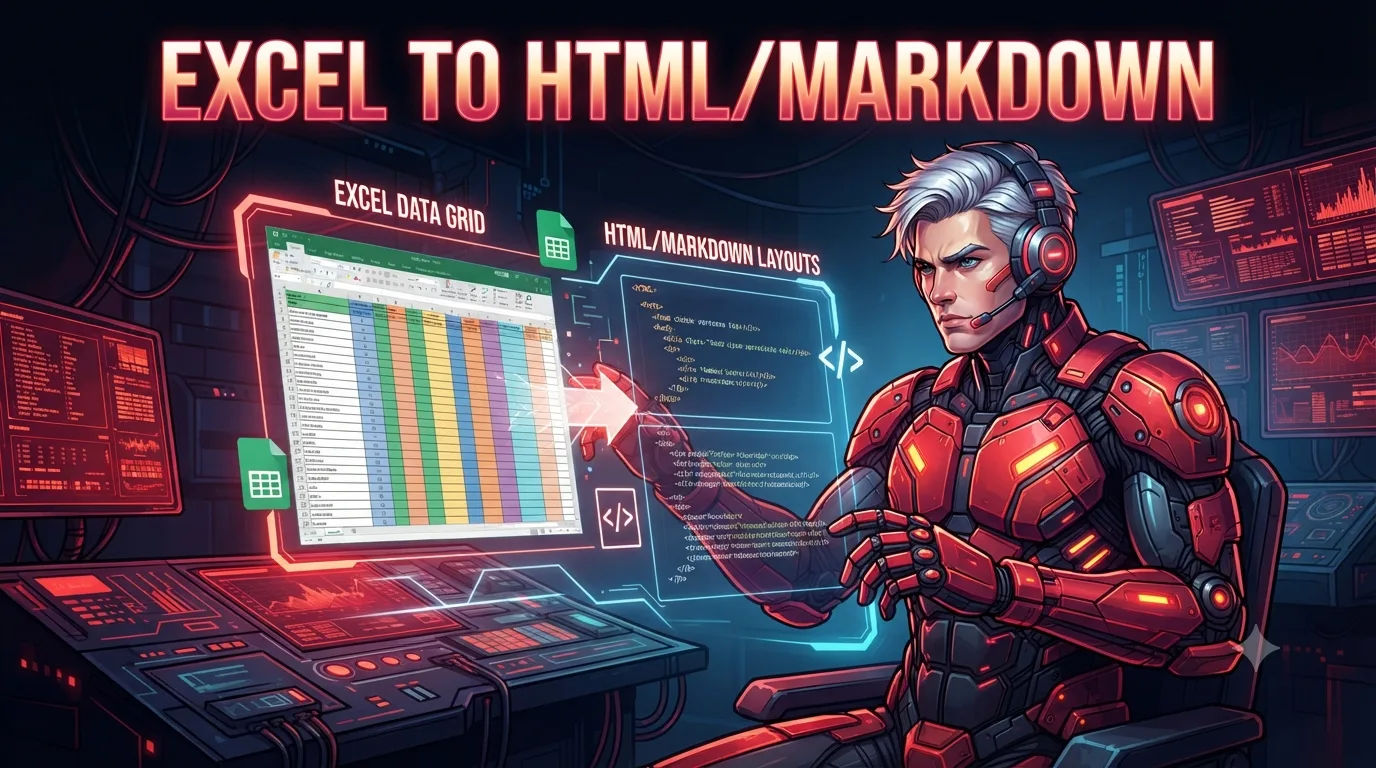 Chuyển Excel Sang HTML/Markdown