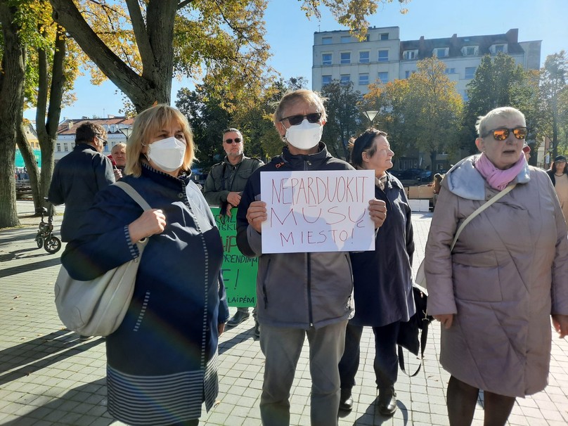 Klaipėdiečių protestai prieš miesto bendrąjį planą politikų sprendimo nepakeitė/Virginijos Spurytės (Atvira Klaipėda) nuotr.