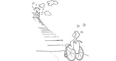 article Diskriminacija dėl negalios: nori į renginį ar kavos? Pakilk iš ratukų cover image