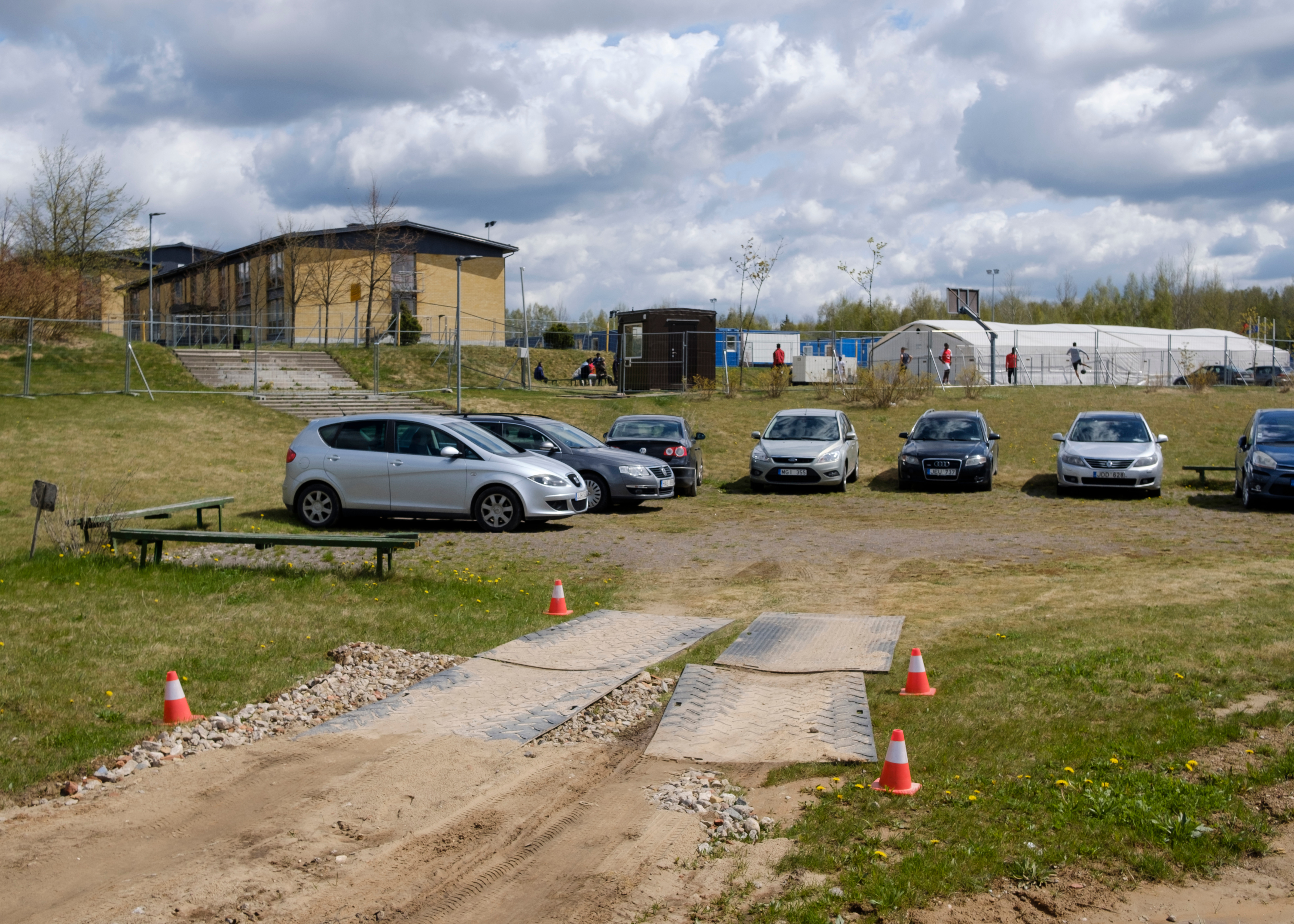 Medininkų užsieniečių registracijos centras. /