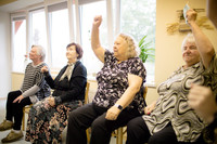 „Senjorų darželio“ lankytojai aktyviai leidžia laiką. /