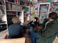 Menų rezidencijos „Taškas“ piešiniai Visagine. /