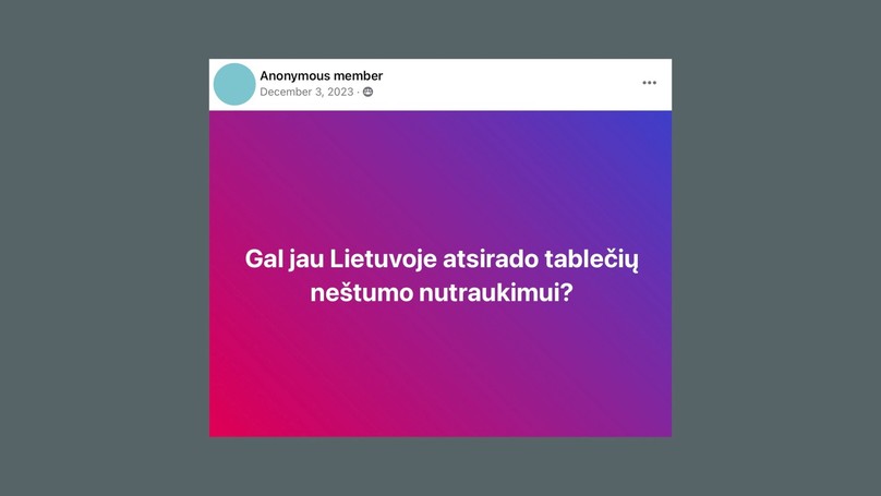 Ekranvaizdis iš Facebook