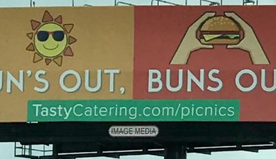 Sun's out, Buns Out - TC billboard