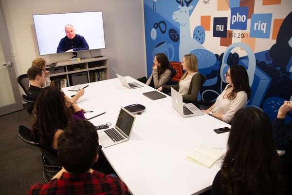 nuphoriq team meeting with client