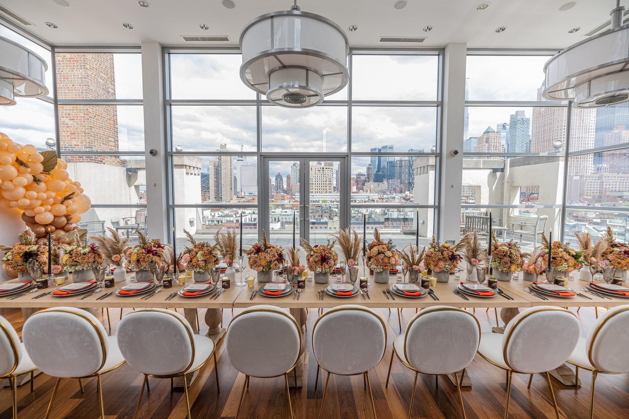 table set up at penthouse 45