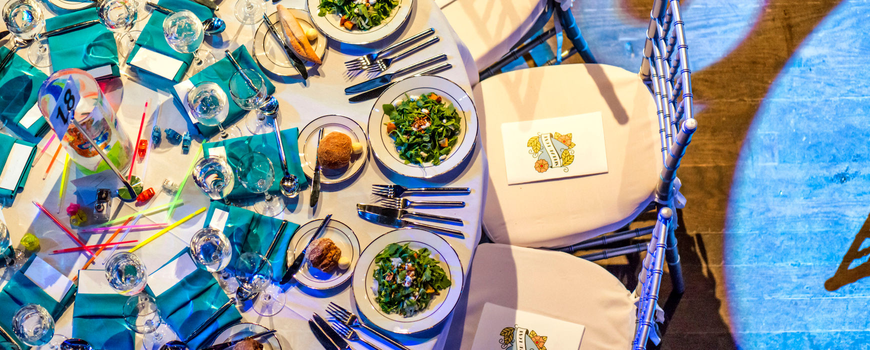 Overhead Of Dinner Setting