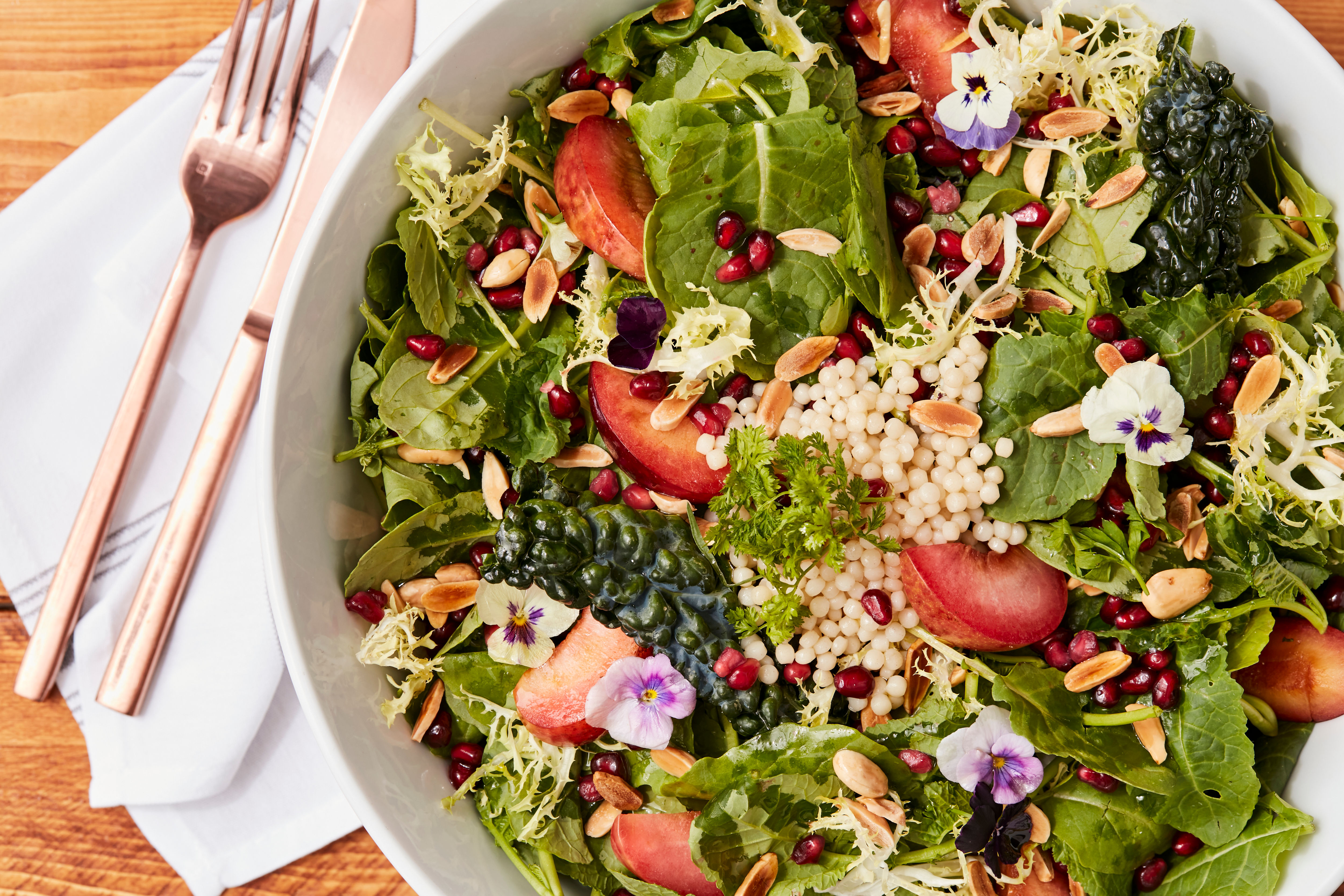 Kale Almond Salad, Curry Vinaigrette NYC Catering
