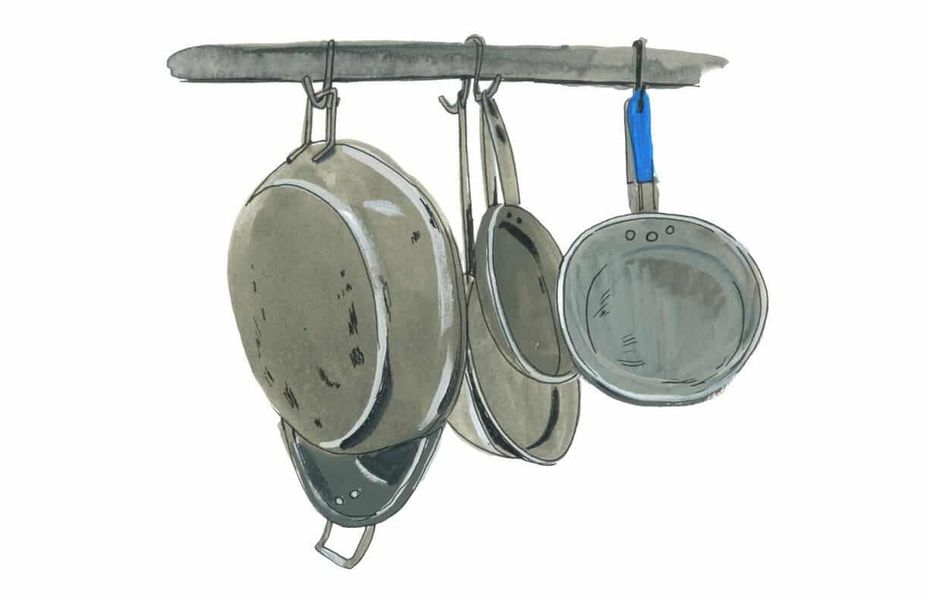 Pans On Rack
