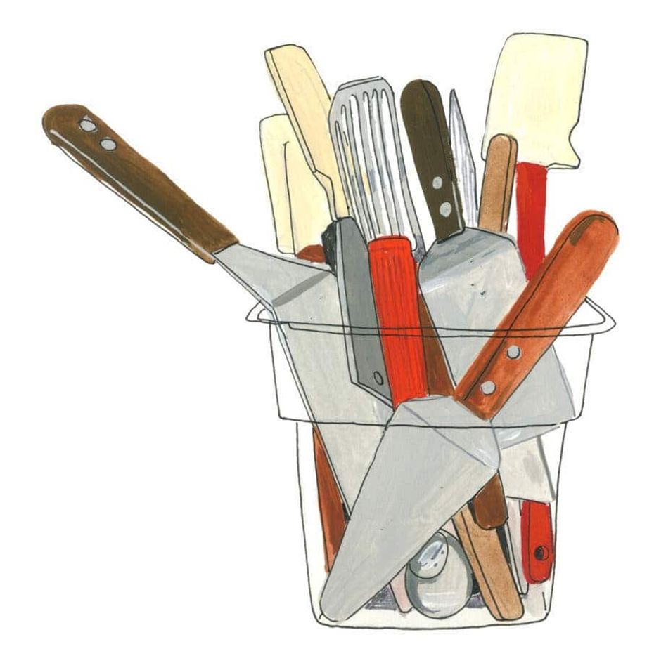 Sketch Of Kitchen Utensils