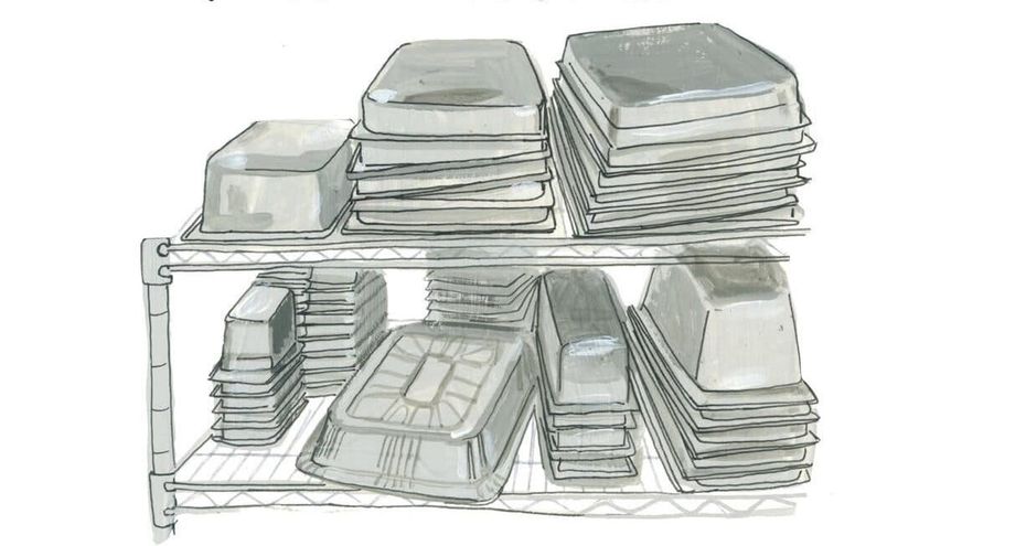 Hotel Pans On Shelf