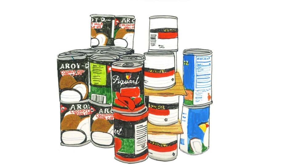 Sketch Of Canned Goods