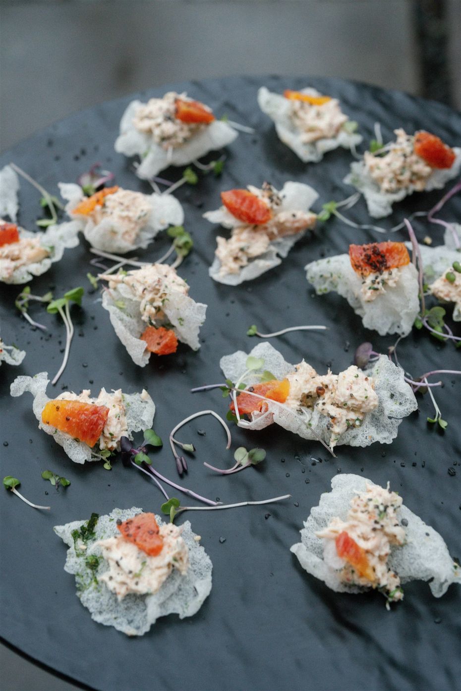 nyc wedding passed appetizer catering seafood