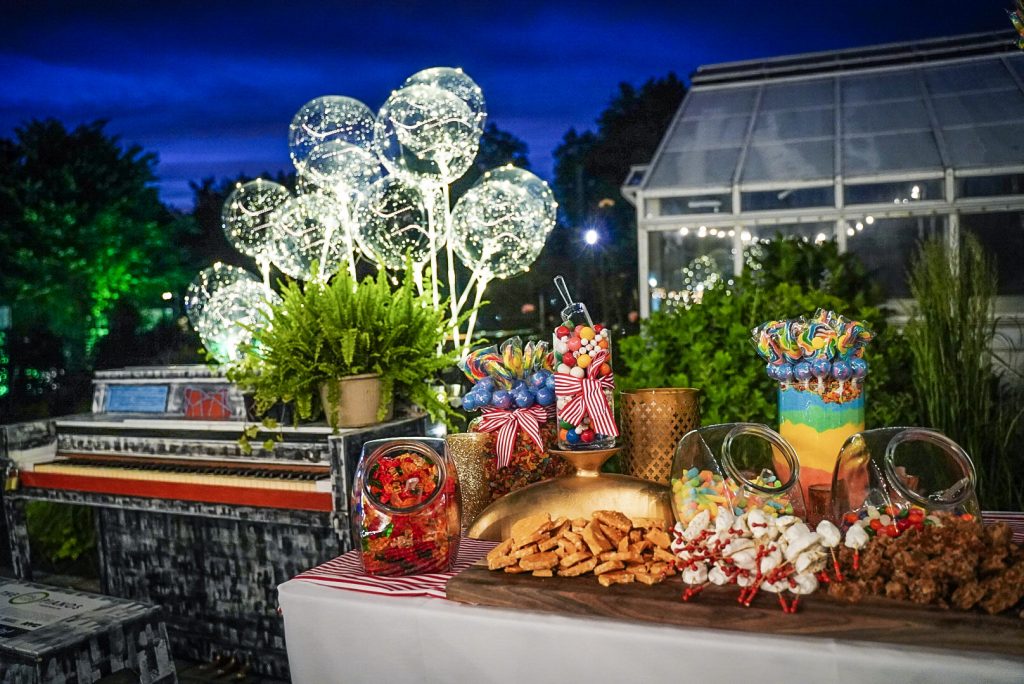 Catered candy and treats at event