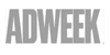 The image shows "ADWEEK" in bold, gray letters, perfect for a conference catering event backdrop.
