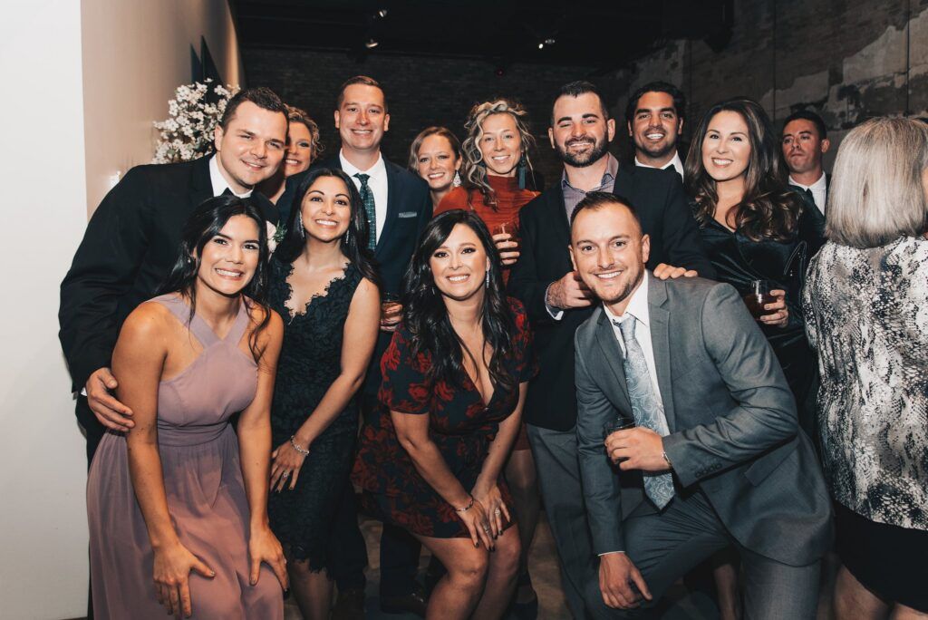 wedding guests at brix on the fox