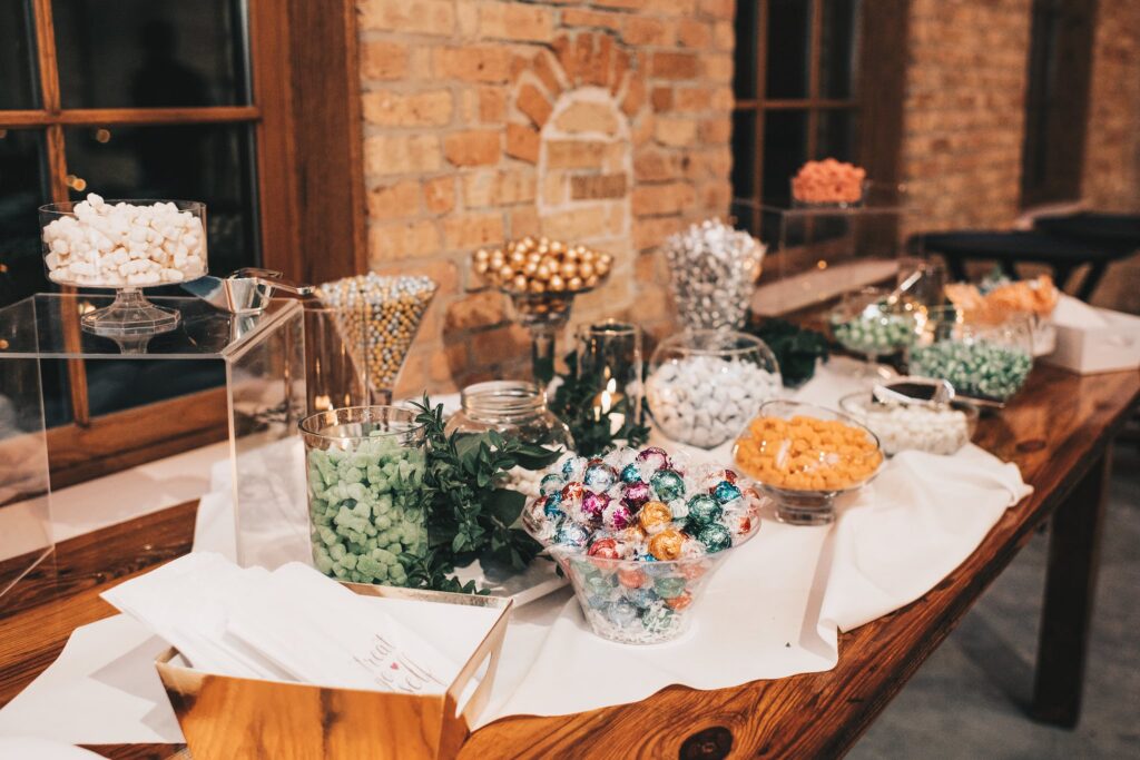 dessert bar with candy