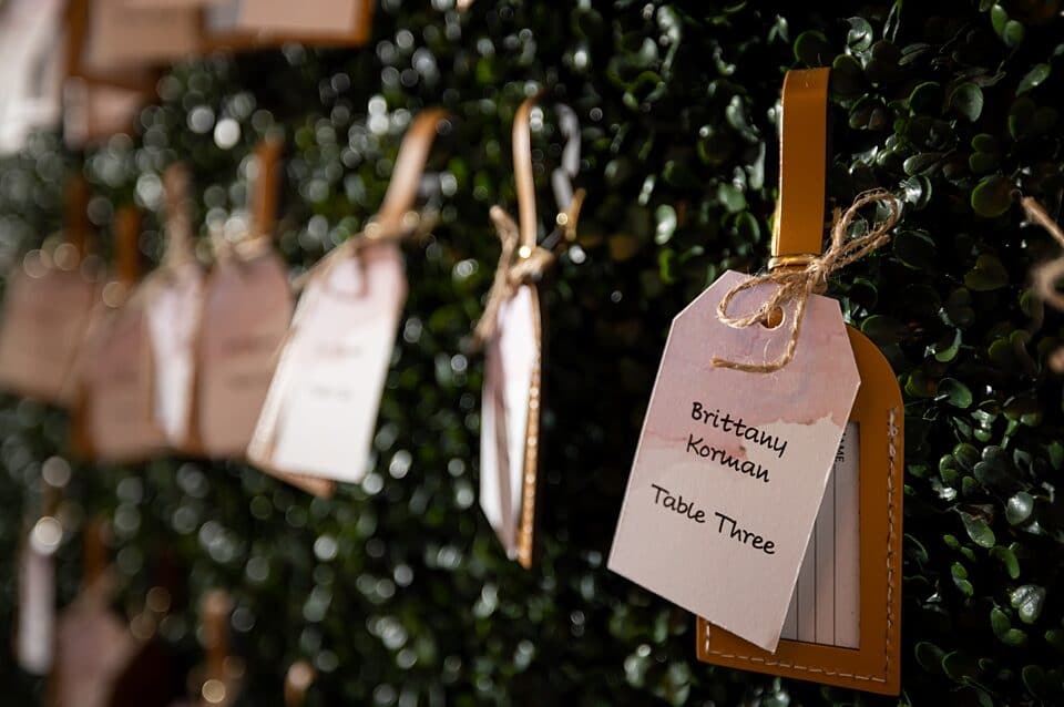 tags event seating idea