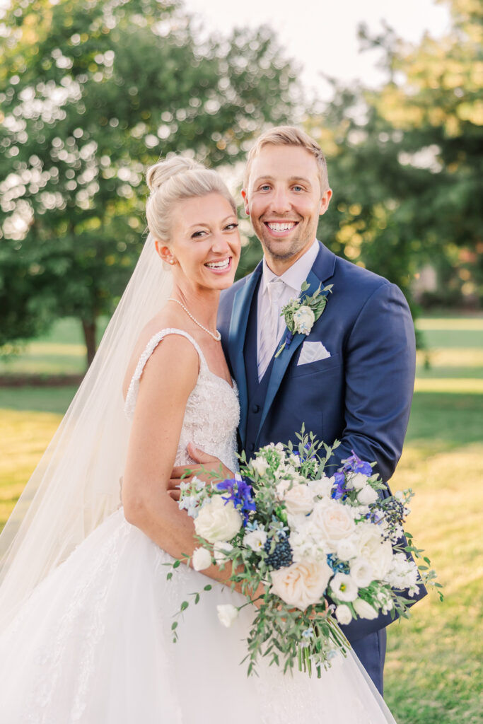 happy couple on their wedding day
