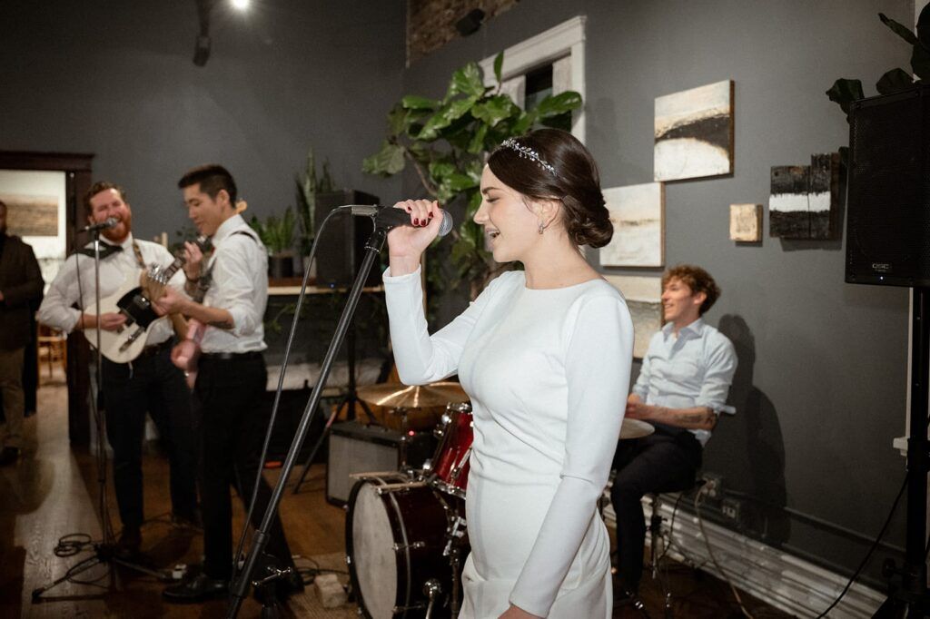 bride singing