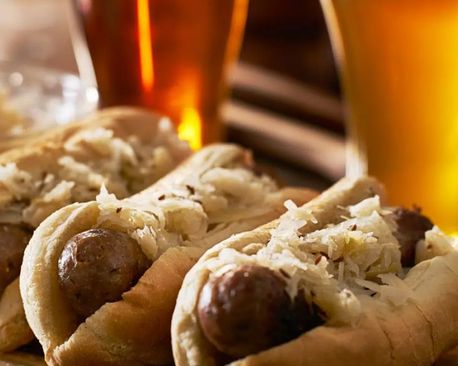 Brats and draft beers