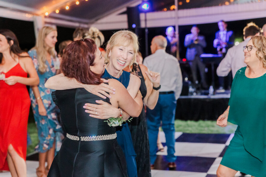 guests at wedding dancing