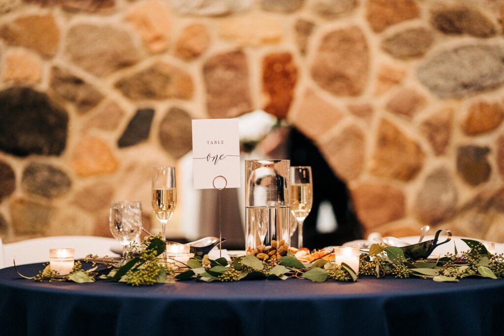 wedding dinner setup
